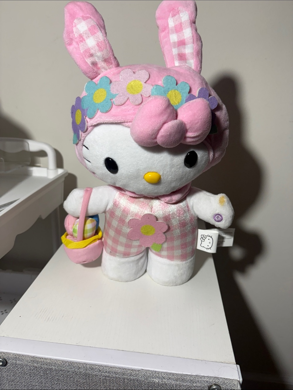 Sanrio Hello Kitty Plush in Pink Floral Bunny Outfit (it dances)